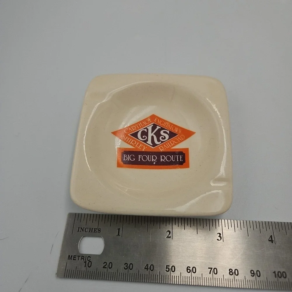 VINTAGE CKS Shirley Railroad Big‎ Four Route Ashtray 3
